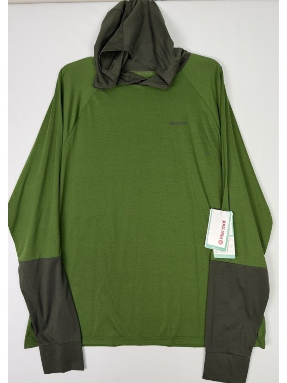 Marmot Mens XXL Green Crossover HOODY shirt thin hiking lightweight NWT